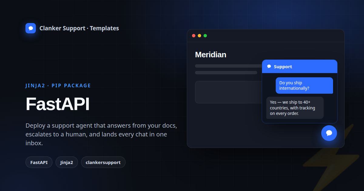 FastAPI template preview