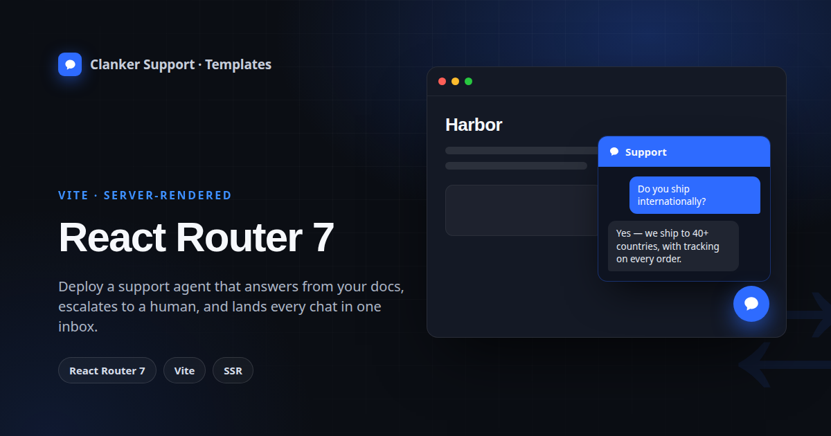 React Router 7 template preview