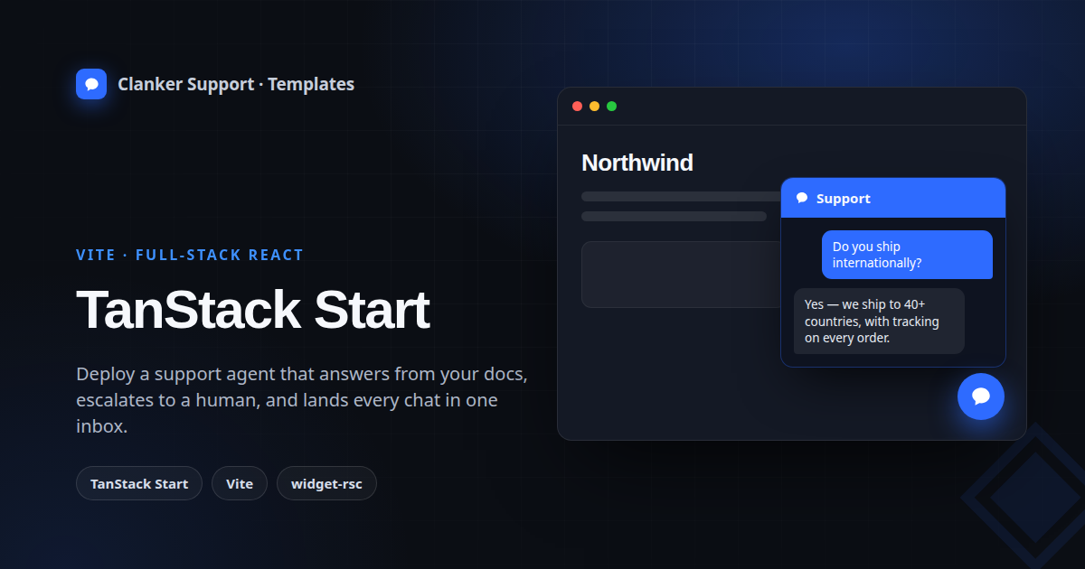 TanStack Start template preview